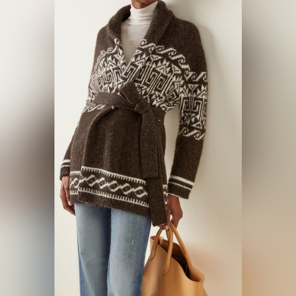 Nili Lotan Liliana belted cardigan.